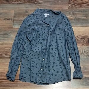 Old Navy Denim Floral Top. Large.
